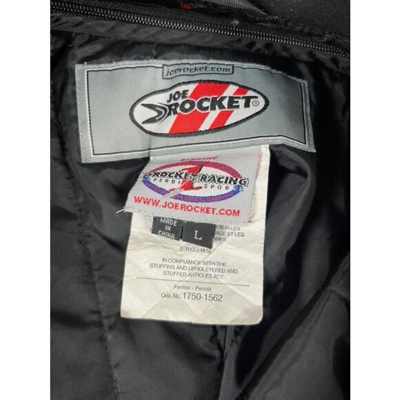 Joe Rocket Men's Black Motorcycle Racing Jacket w/ Armor Size Large - Picture 8 of 16